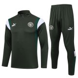 23/24 Manchester City Dark Green Soccer Training Suit Mens