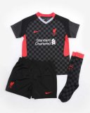 20/21 Liverpool Third Black Kids Soccer Whole Kit (Jersey + Short + Socks)