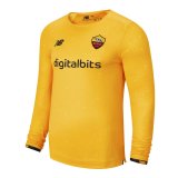 21/22 AS Roma Away Goalkeeper Yellow Long Sleeve Mens Soccer Jersey