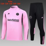 23/24 Inter Miami C.F. Pink Soccer Training Suit Sweatshirt + Pants Kids