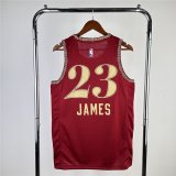 (JAMES - 23) 23/24 Cleveland Cavaliers Wine Swingman Jersey - City Edition Mens