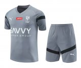 23/24 Al-Hilal Grey Soccer Training Suit Jersey + Short Mens