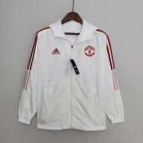 22/23 Manchester United White Soccer Windrunner Jacket Mens