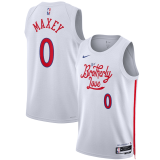 (Tyrese Maxey #0) 22/23 Philadelphia 76ers White Swingman Jersey - City Mens