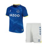 21/22 Everton Home Soccer Jersey + Short Kids