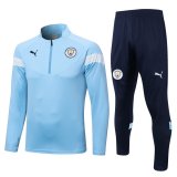 22/23 Manchester City Blue Soccer Training Suit Mens