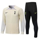 22/23 Tottenham Hotspur Cream Soccer Training Suit Jacket + Pants Mens