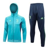 (Hoodie) 23/24 Juventus Green Soccer Training Suit Jacket + Pants Mens