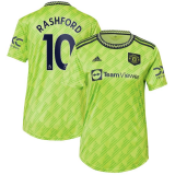 (Rashford #10) 22/23 Manchester United Third Away Soccer Jersey Womens