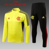 22-23 Flamengo Yellow Soccer Training Suit Kids