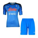 22/23 Napoli Home Soccer Jersey + Shorts Kids