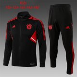 22-23 Bayern Munich Black Soccer Training Suit Jacket + Pants Kids