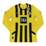 (Long Sleeve) 22/23 Borussia Dortmund Home Soccer Jersey Mens