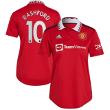 (Rashford #10) 22/23 Manchester United Home Soccer Jersey Womens