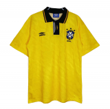 1991/93 Brazil Retro Home Soccer Jersey Mens