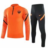2020-21 AS Roma Orange Man Soccer Training Tracksuit Half Zip