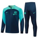 23/24 Barcelona Royal - Green Soccer Training Suit Jacket + Pants Mens