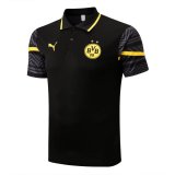 22/23 Borussia Dortmund Black Soccer Polo Jersey Mens