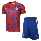 23/24 Atletico Madrid Red Soccer Training Suit Jersey + Short Mens
