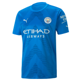 22/23 Manchester City Goalkeeper Blue Soccer Jersey Mens