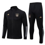 2022 Germany Black Soccer Training Suit Jacket + Pants Mens