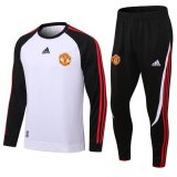21/22 Manchester United White Soccer Training Suit Mens