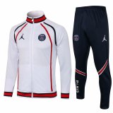 21/22 PSG x Jordan White Soccer Training Suit Jacket + Pants Mens