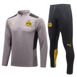 21/22 Borussia Dortmund Light Grey Soccer Training Suit Mens