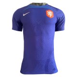 (Match) 2022 Netherlands Pre-Match Blue Soccer Training Jersey Mens