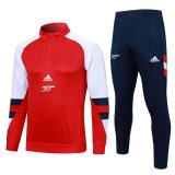 23/24 Arsenal Red Soccer Training Suit Sweatshirt + Pants Mens