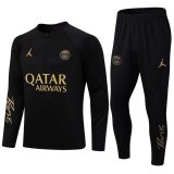 22/23 PSG x Jordan Black Soccer Training Suit Mens