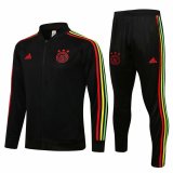 21/22 Ajax Black Soccer Training Suit Jacket + Pants Mens