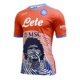 21/22 Napoli Maradona Limited Edition Orange Soccer Jersey Mens