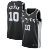 (SOCHAN - 10) 22/23 San Antonio Spurs Black Swingman Jersey Icon Edition Mens