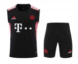 22/23 Bayern Munich Black Soccer Training Suit Singlet + Short Mens
