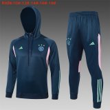 (Hoodie) 23/24 Ajax Royal Soccer Training Suit Sweatshirt + Pants Kids