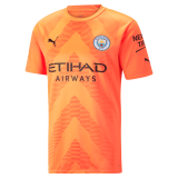 22/23 Manchester City Goalkeeper Orange Soccer Jersey Mens