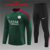 24/25 PSG Green Soccer Training Suit Kids