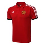 21/22 Manchester United Red Soccer Polo Jersey Mens