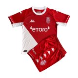 21/22 AS Monaco Home Soccer Jersey + Short Kids