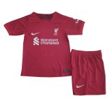22/23 Liverpool Home Kids Soccer Kit Jersey + Short