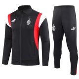 23/24 AC Milan Black Soccer Training Suit Jacket + Pants Mens