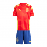 2024 Spain Home Soccer Jersey + Shorts Kids