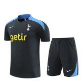 24/25 Tottenham Hotspur Dark Grey Soccer Training Suit Jersey + Short Mens