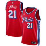 (Joel Embiid #21) 22/23 Philadelphia 76ers Brand Red Swingman Jersey - Statement Mens