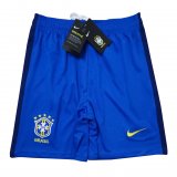 2021 Brazil Home Blue Soccer Shorts Mens