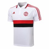 21/22 Manchester United White RB Soccer Polo Jersey Mens