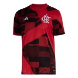 23/24 Flamengo Pre-Match Red - Black Soccer Training Jersey Mens