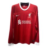 (Long Sleeve) 23/24 Liverpool Home Soccer Jersey Mens