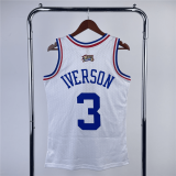 (IVERSON - 3) 2003 Eastern Conference Mitchell & Ness White All-Star Game Swingman Jersey Mens